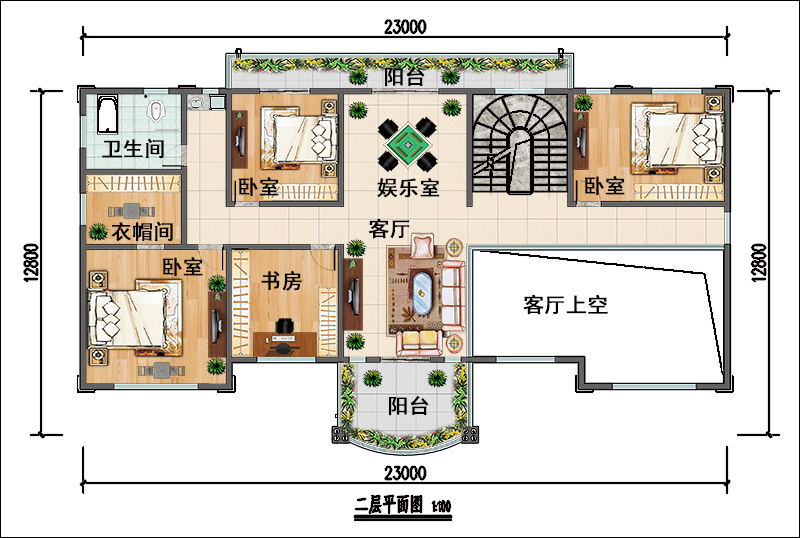 農(nóng)村法式別墅平面圖