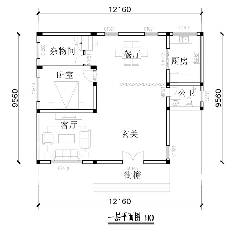 農(nóng)村三層別墅設(shè)計(jì)戶型圖
