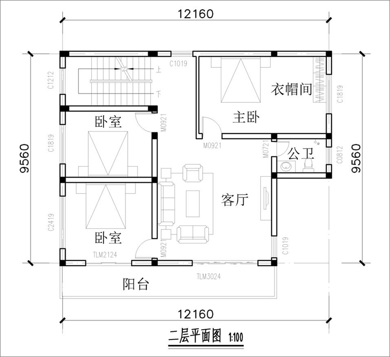 農(nóng)村三層別墅設(shè)計(jì)平面圖