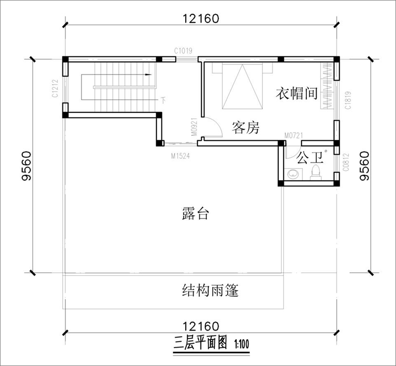 農(nóng)村現(xiàn)代別墅設(shè)計(jì)戶型圖