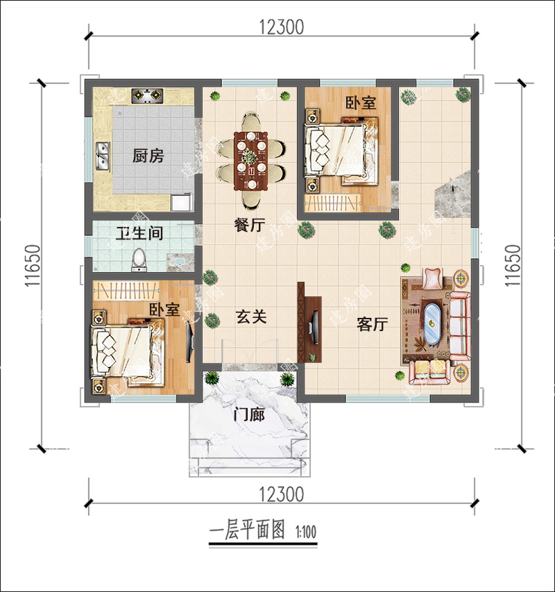 農(nóng)村三層自建房戶型圖