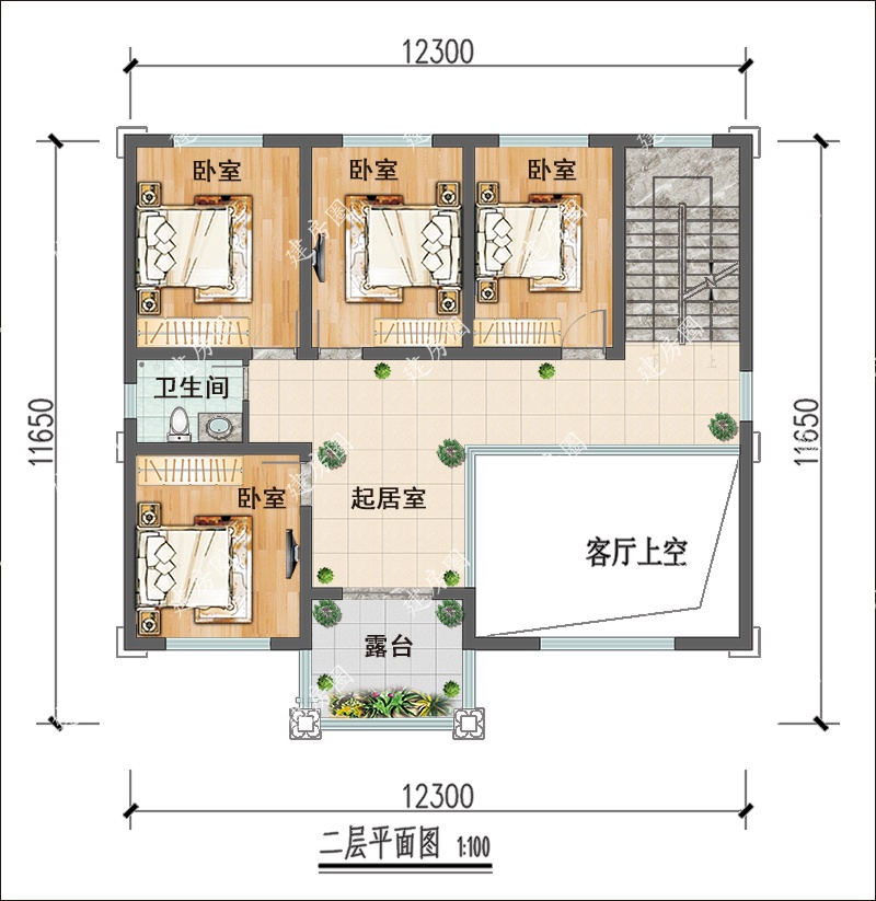 農(nóng)村三層自建房平面圖