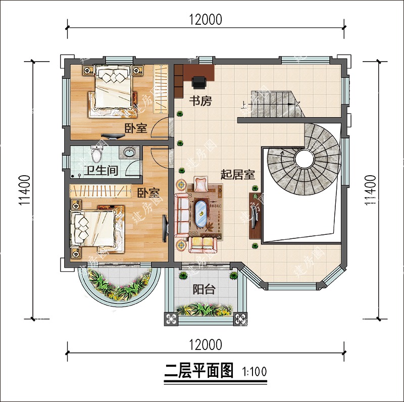 農(nóng)村三層別墅平面設(shè)計(jì)圖