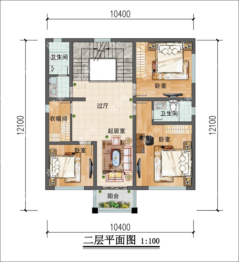 中式自建房平面圖