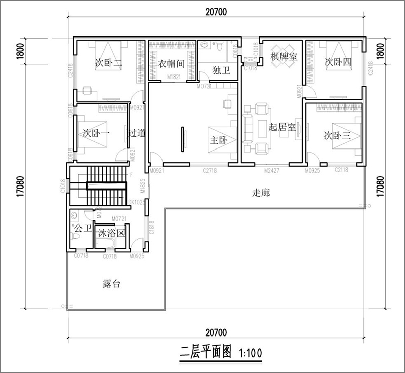 農村現(xiàn)代樓房平面布局圖