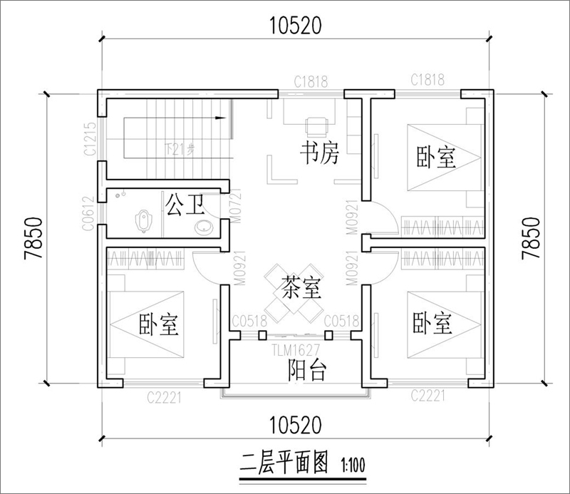 農(nóng)村兩層小洋樓平面圖