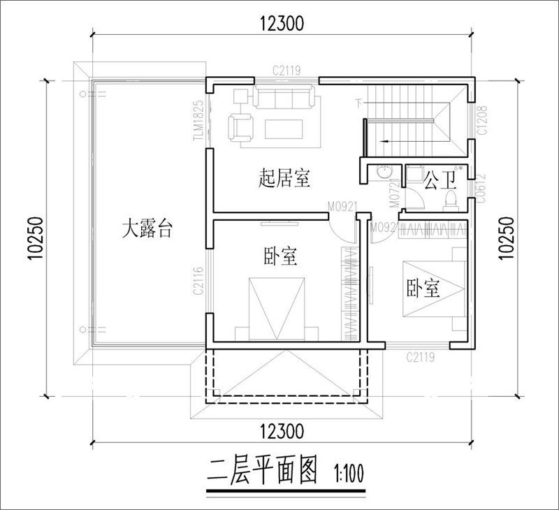 建房設(shè)計二層平面圖