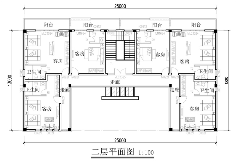 農(nóng)村三合院設(shè)計(jì)平面圖
