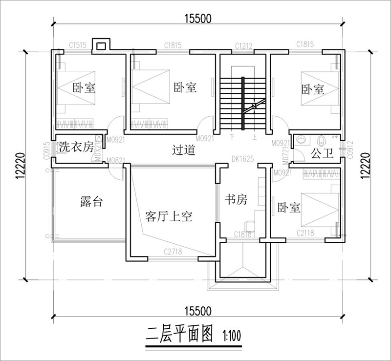農(nóng)村二層別墅平面圖