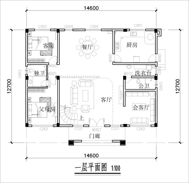 二層房屋設(shè)計戶型圖