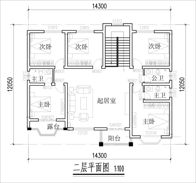 農(nóng)村兩層別墅設計平面圖