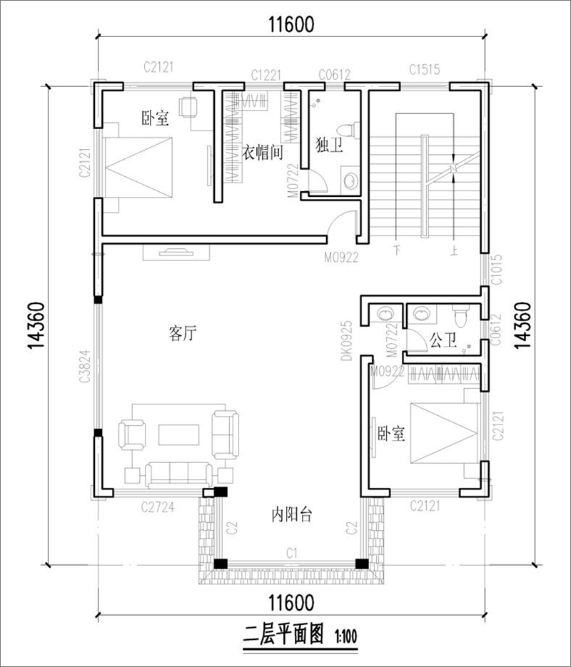 農(nóng)村三層自建房設(shè)計(jì)戶型圖