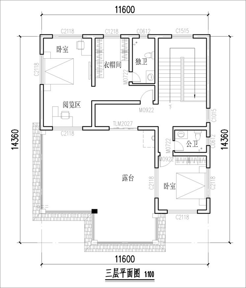 農(nóng)村三層自建房布局圖