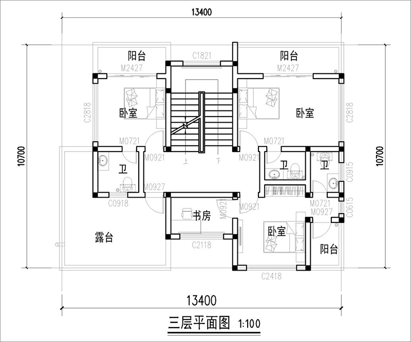 別墅三層設(shè)計(jì)圖紙