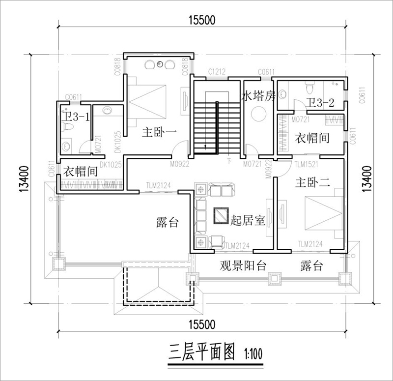 三層新中式別墅設(shè)計(jì)圖