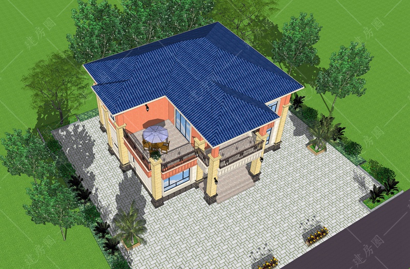 農村三間兩層房子圖片