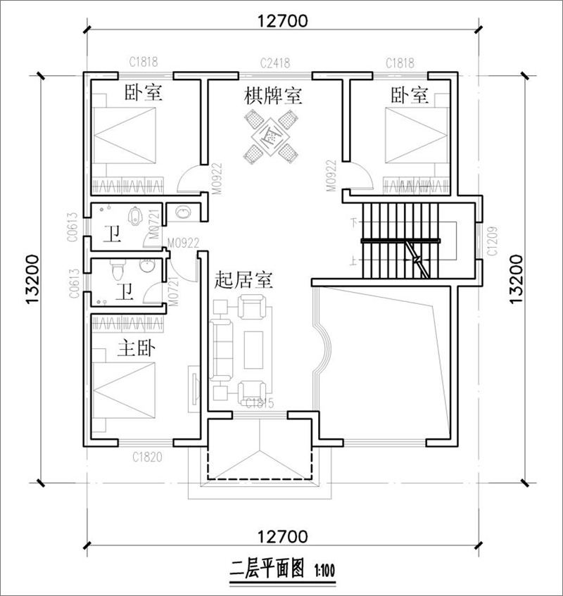 150平米別墅戶(hù)型圖