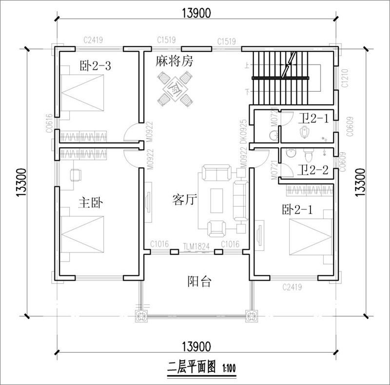 農(nóng)村二層別墅平面圖