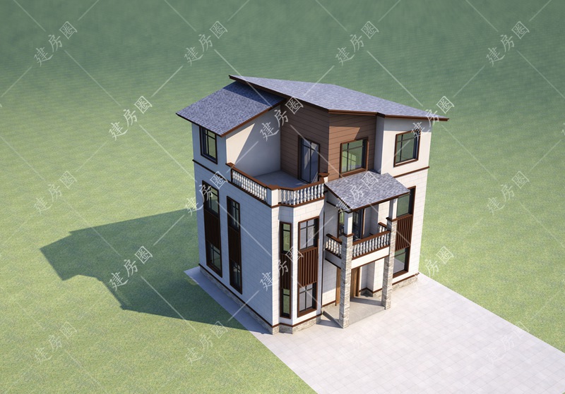 農(nóng)村三層自建房外觀設(shè)計(jì)圖片