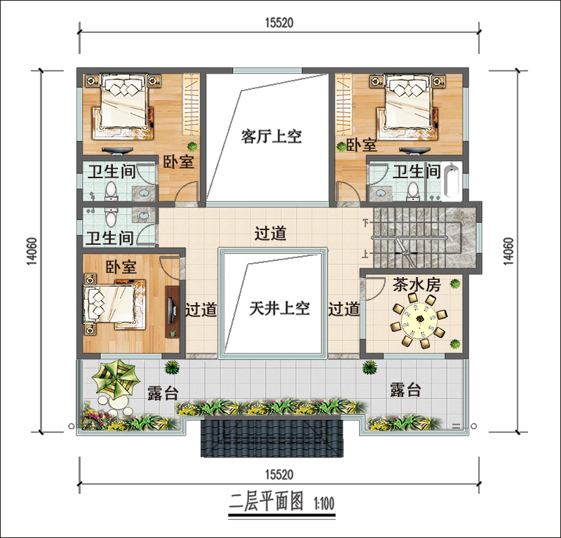 二層四合院設(shè)計(jì)