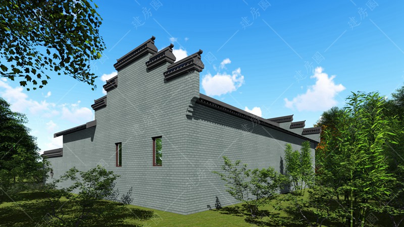 農(nóng)村徽派四合院外觀圖片
