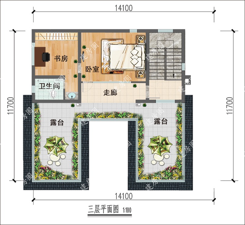 三層平面設(shè)計(jì)圖紙