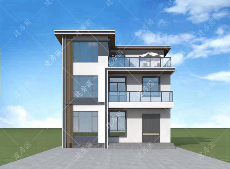 10米x10米三層現(xiàn)代風格自建房設計圖紙