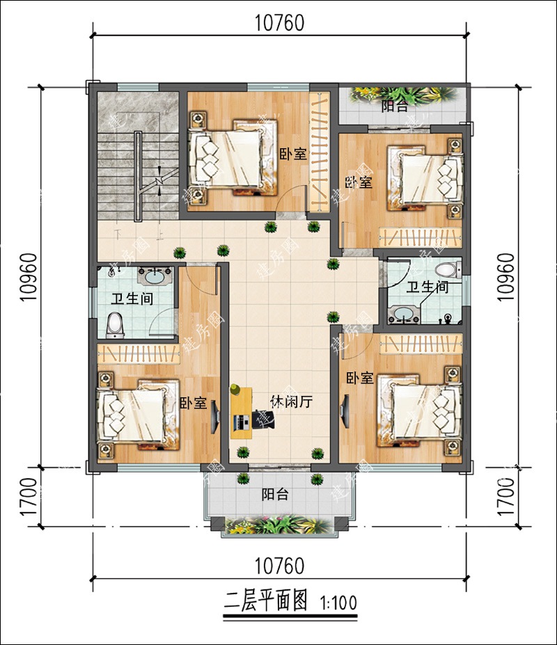 農(nóng)村房屋二層戶型圖