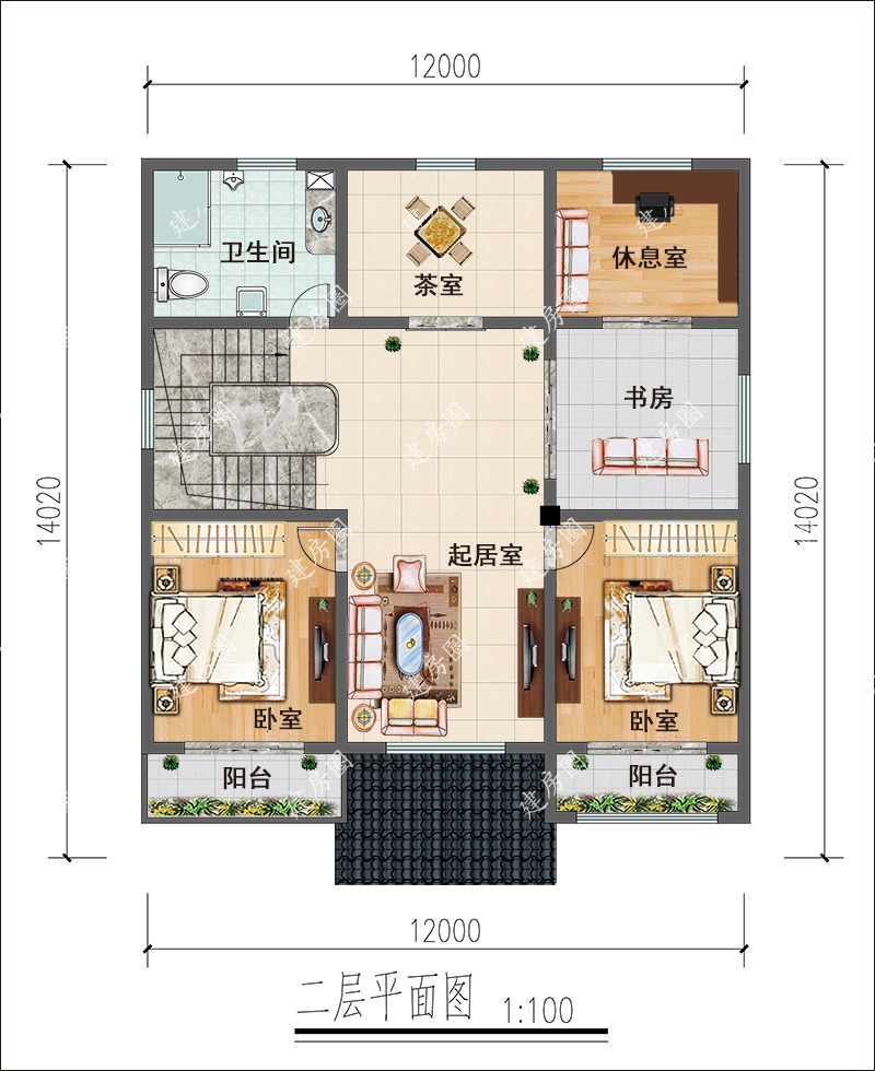 農(nóng)村二層建房設(shè)計外觀圖片