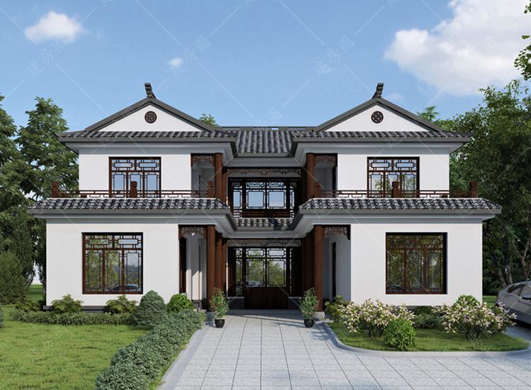 農(nóng)村二層三合院別墅設(shè)計(jì)，傳承中國建筑文化