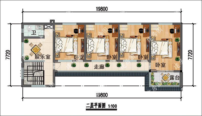 二層平面布局圖