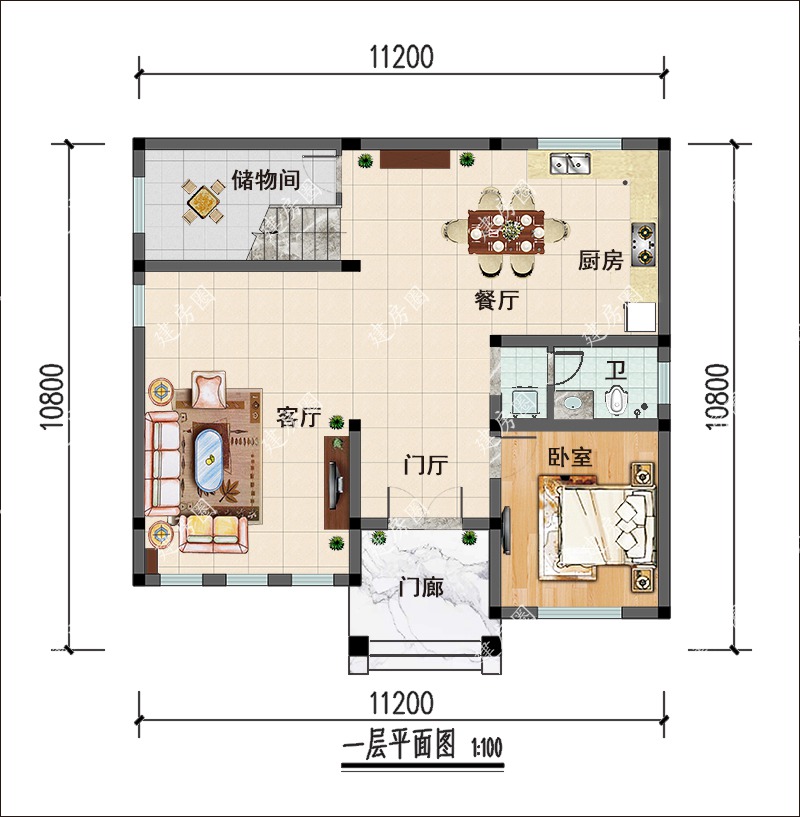 11 x11米自建房戶型圖