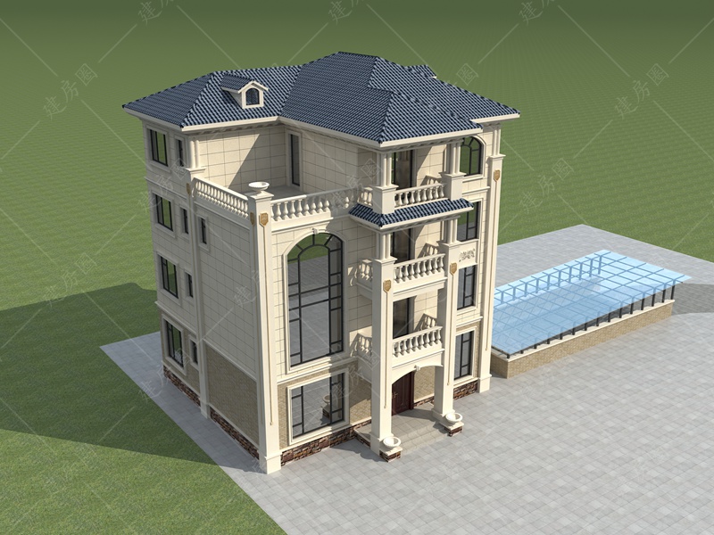 農村四層自建房外觀圖片