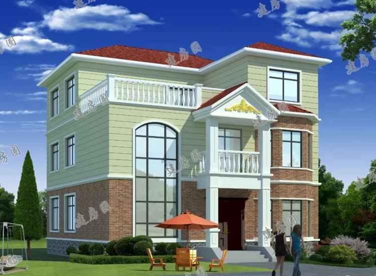 10.6X11.4米兩層半自建房設計圖，經(jīng)典外觀+舒適布局