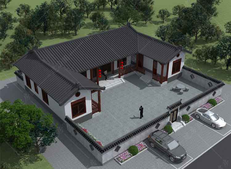 重慶江津農(nóng)村四合院自建房設(shè)計圖，含全套施工圖效果圖