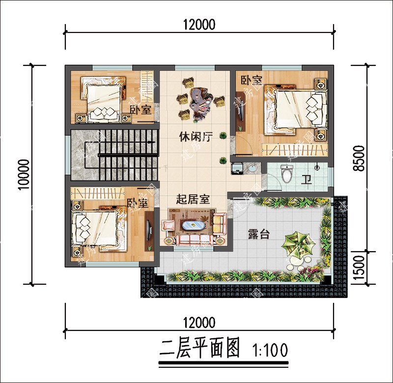 二層平面布局圖