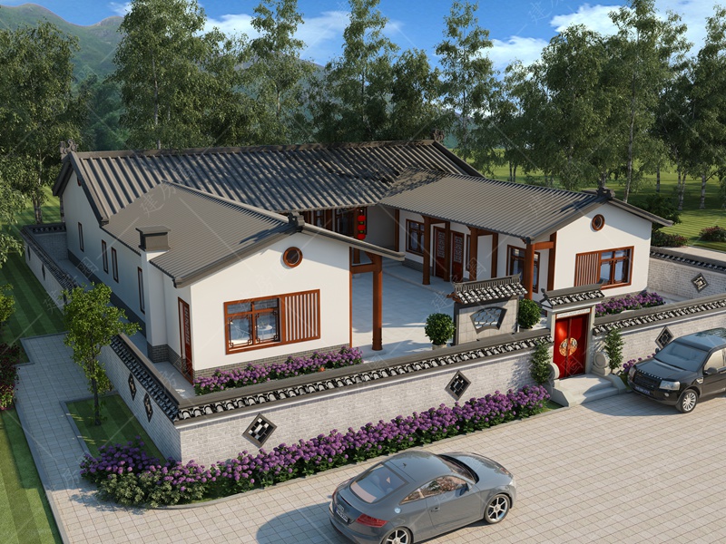 農(nóng)村自建房一層帶小院外觀圖片