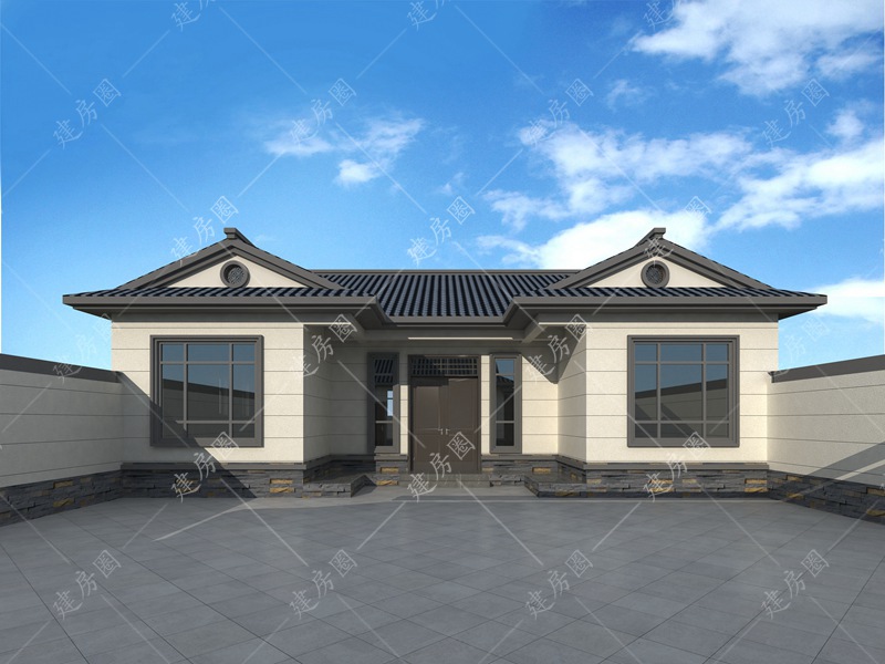 北方一層小院設(shè)計(jì)效果圖