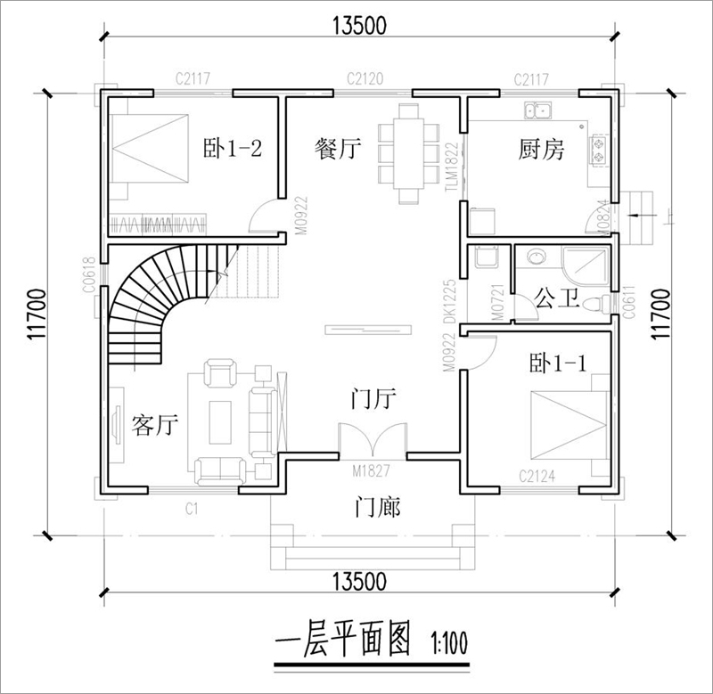 一層平面圖