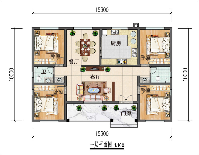 一層自建房平面圖