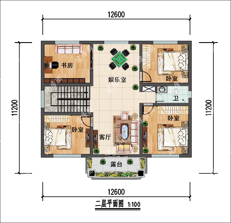 二層平面設(shè)計(jì)圖