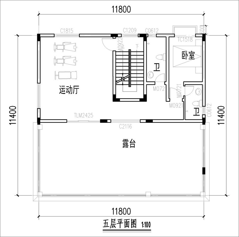 自建房五層設(shè)計(jì)平面圖