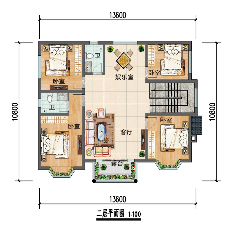 二層自建房平面圖