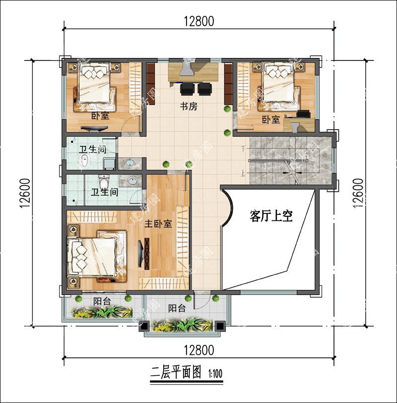 二層平面布局圖