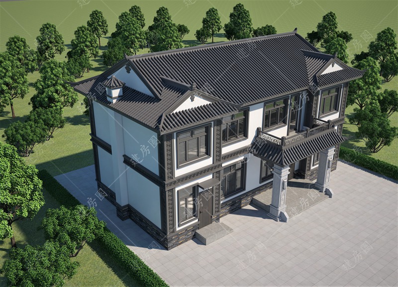 農(nóng)村兩層自建房外觀設(shè)計圖