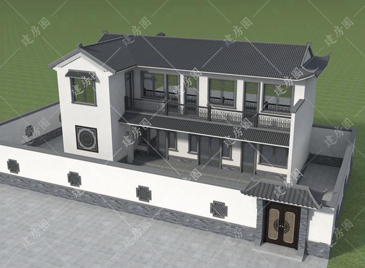 農(nóng)村中式帶小院自建房設(shè)計(jì)圖,這才是國人該有的自建房樣式