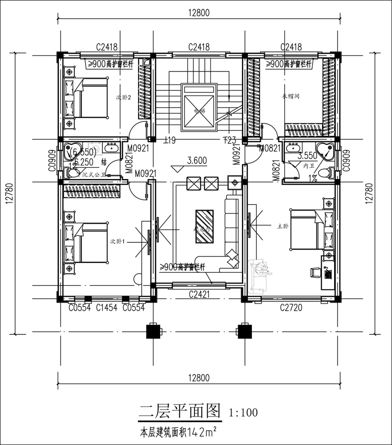 二層平面戶型圖、