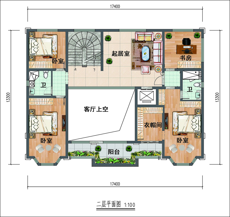 二層平面布局圖