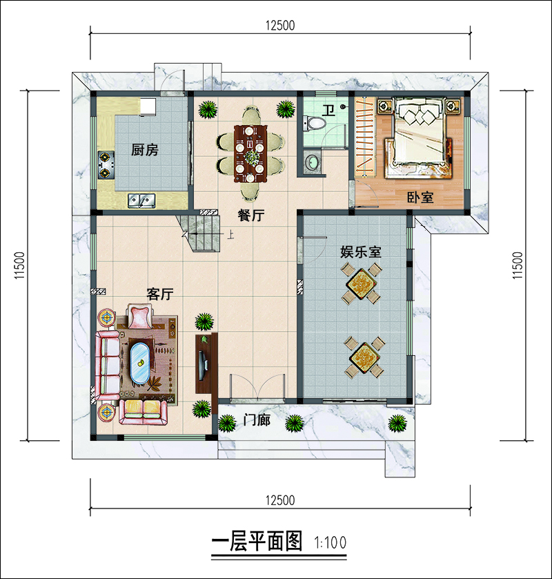 一層平面布局圖】