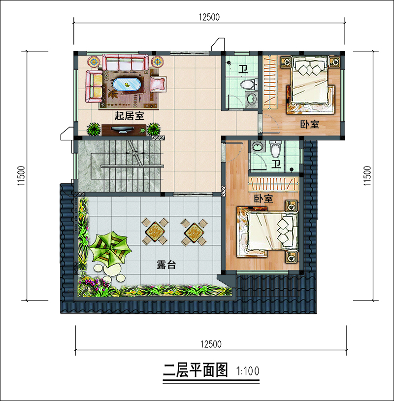 二層平面布局圖